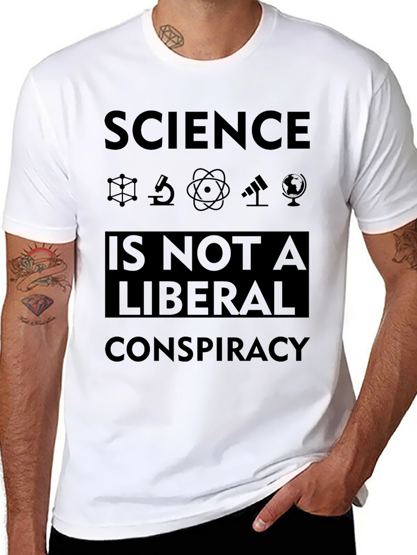 Science Isnt Liberal Conspiracy Graphic Tee
