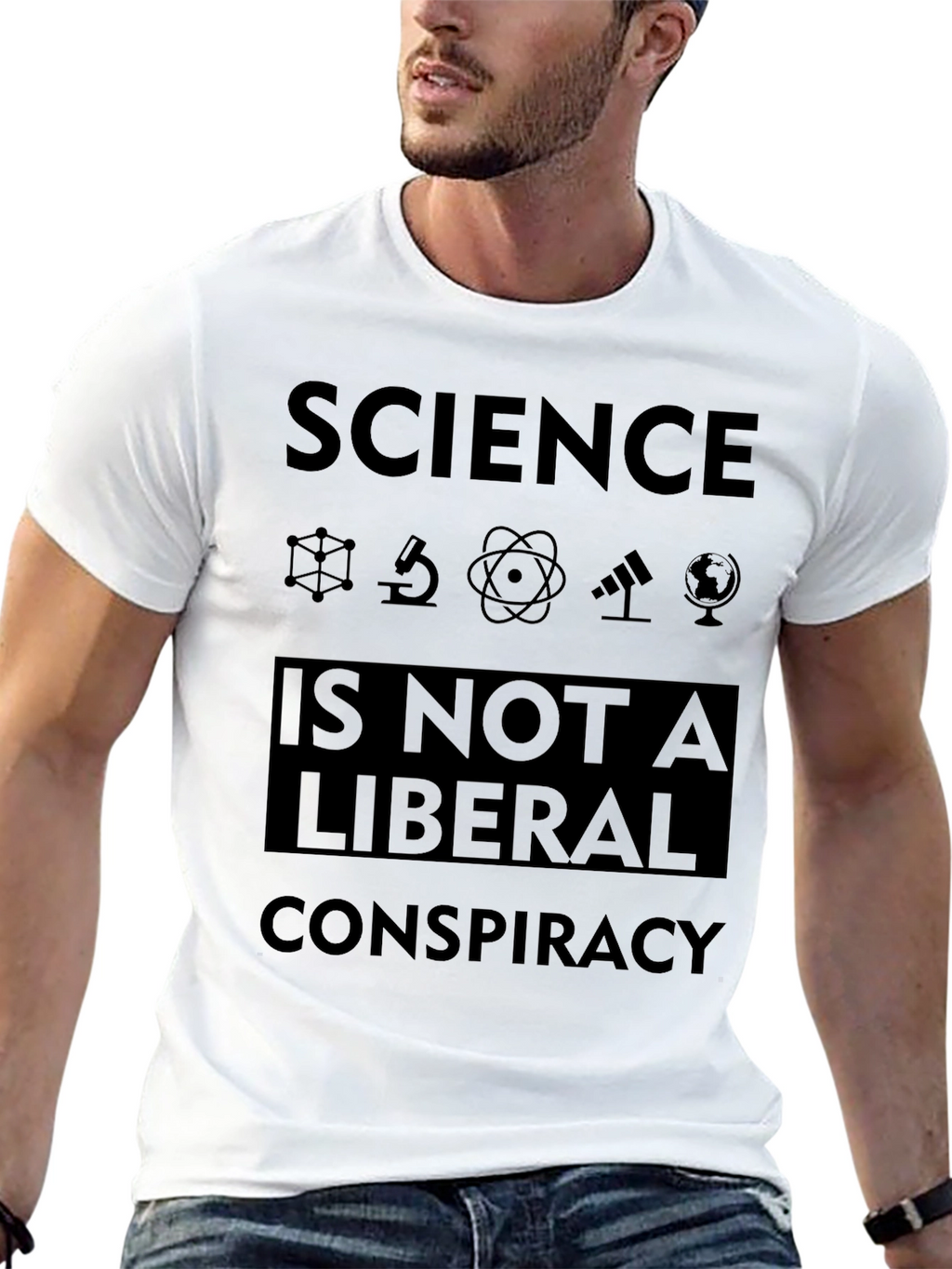 Science Isnt Liberal Conspiracy Graphic Tee