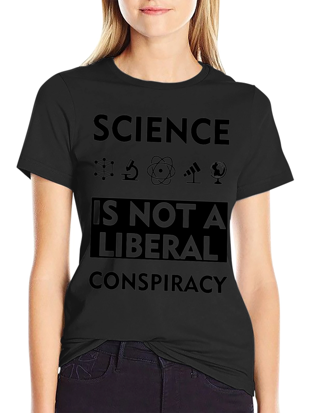 Science Isnt Liberal Conspiracy Graphic Tee