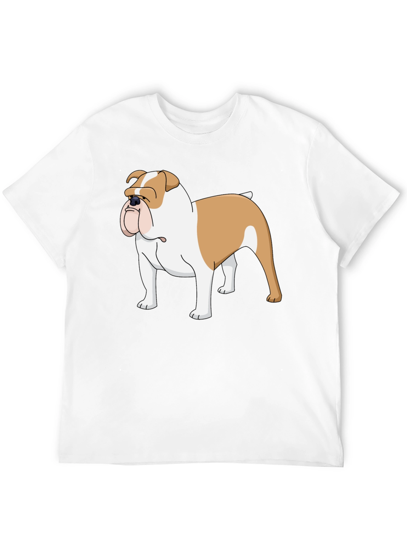 Bulldog Graphic Tee - Mens Black Cotton T-Shirt