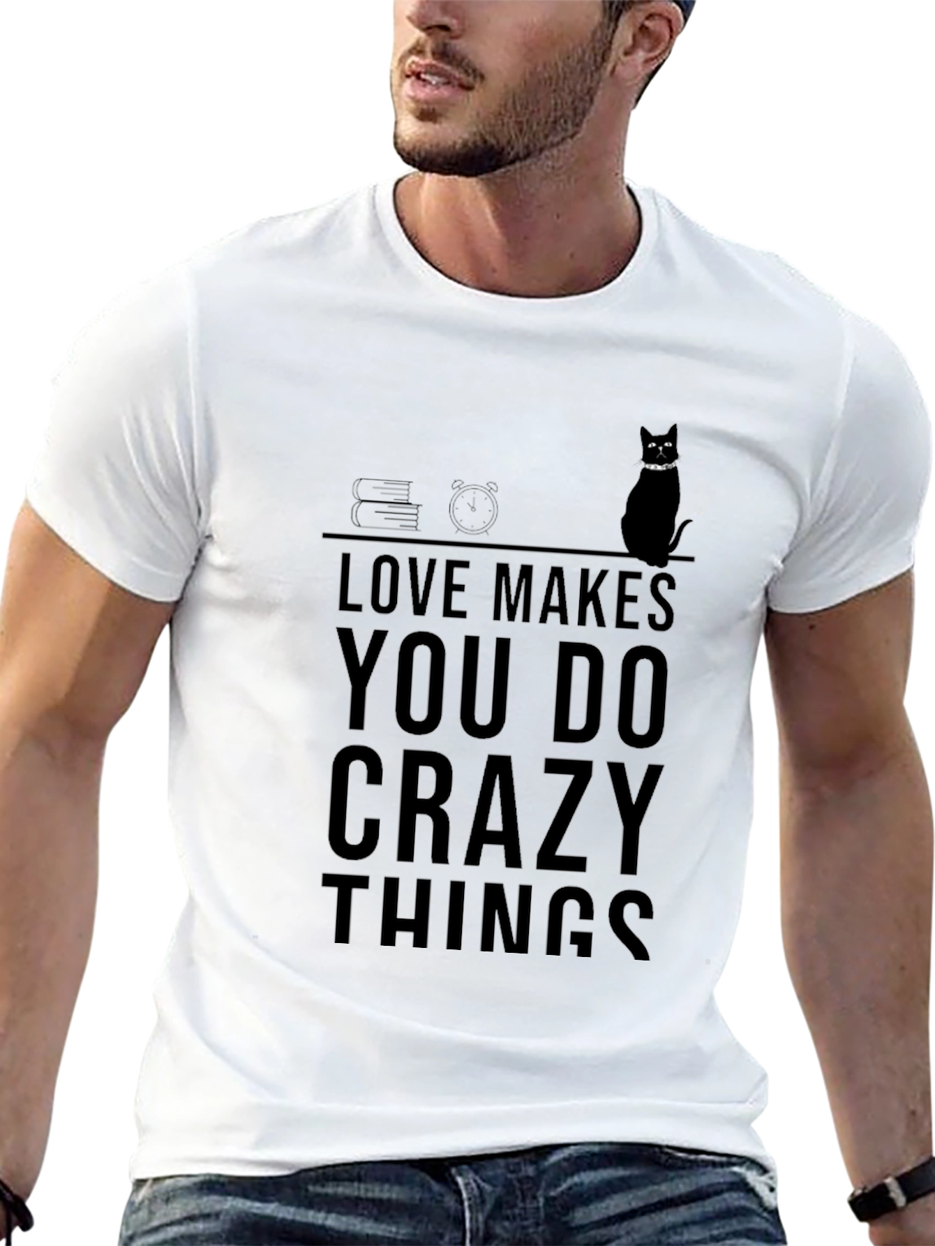 Crazy Things Cat T-Shirt - Unique Graphic Tee for Cat Lovers