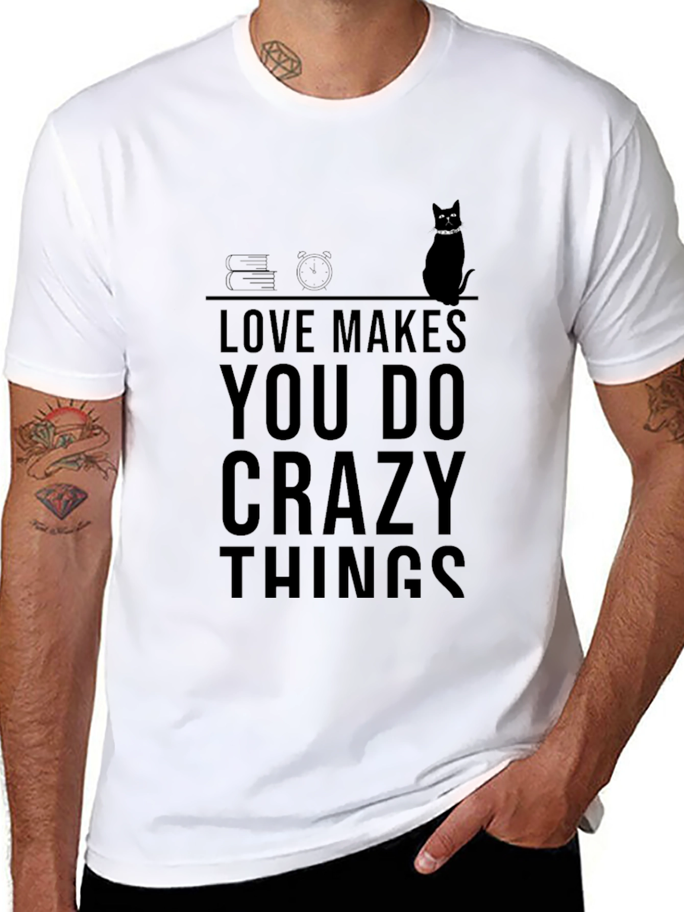 Crazy Things Cat T-Shirt - Unique Graphic Tee for Cat Lovers