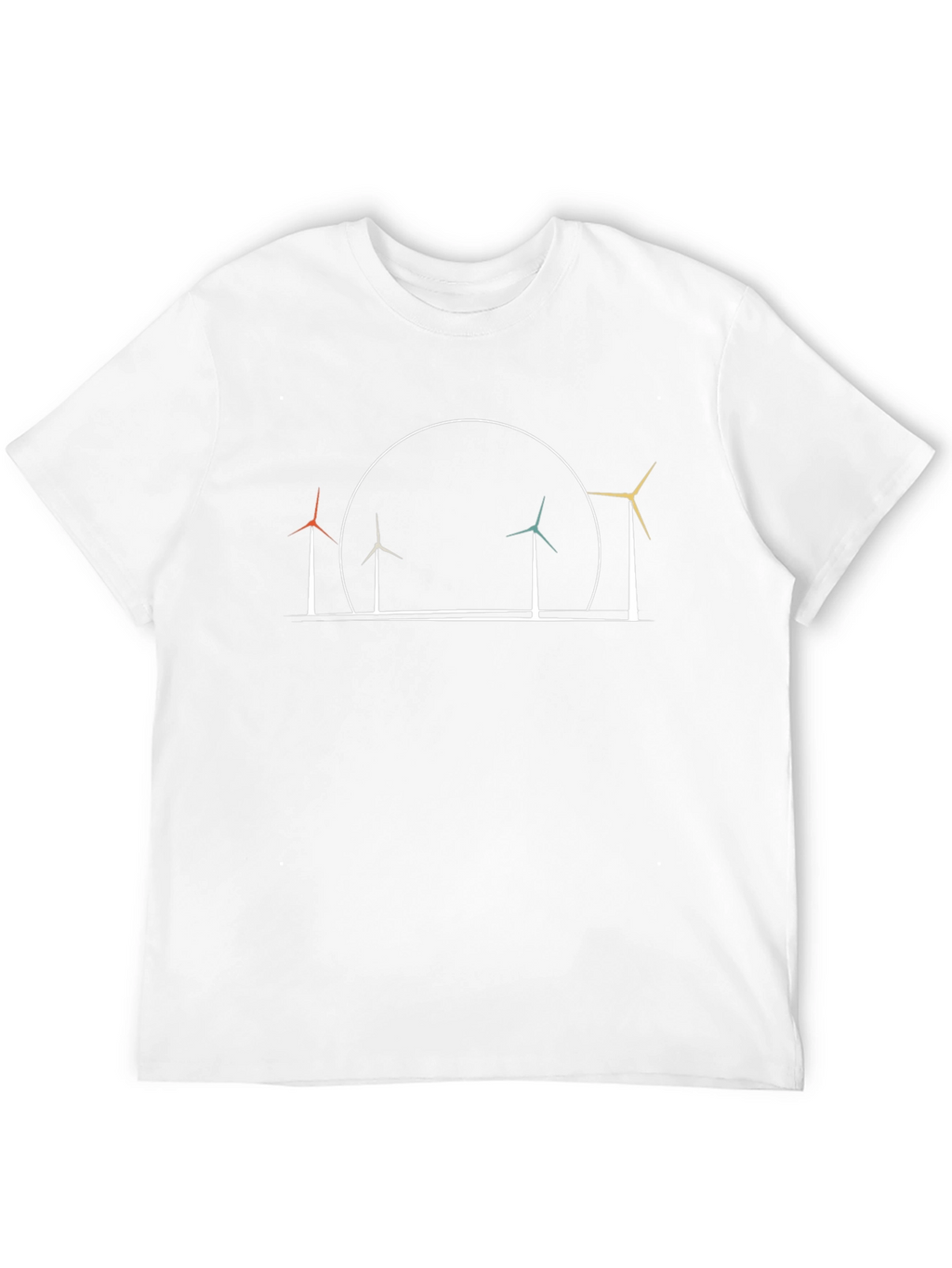 Wind Turbine Graphic Tee - Eco Friendly Design