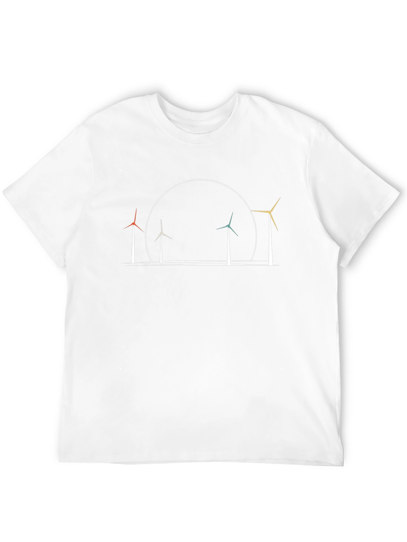 Wind Turbine Graphic Tee - Eco Friendly Design