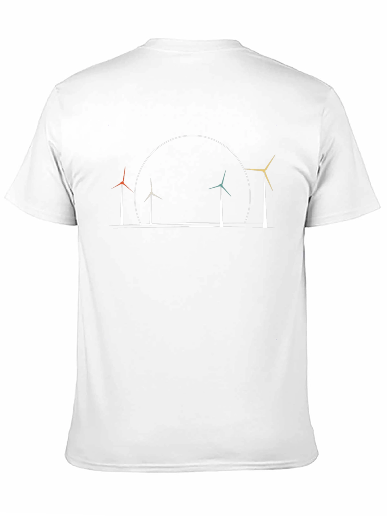 Wind Turbine Graphic Tee - Eco Friendly Design