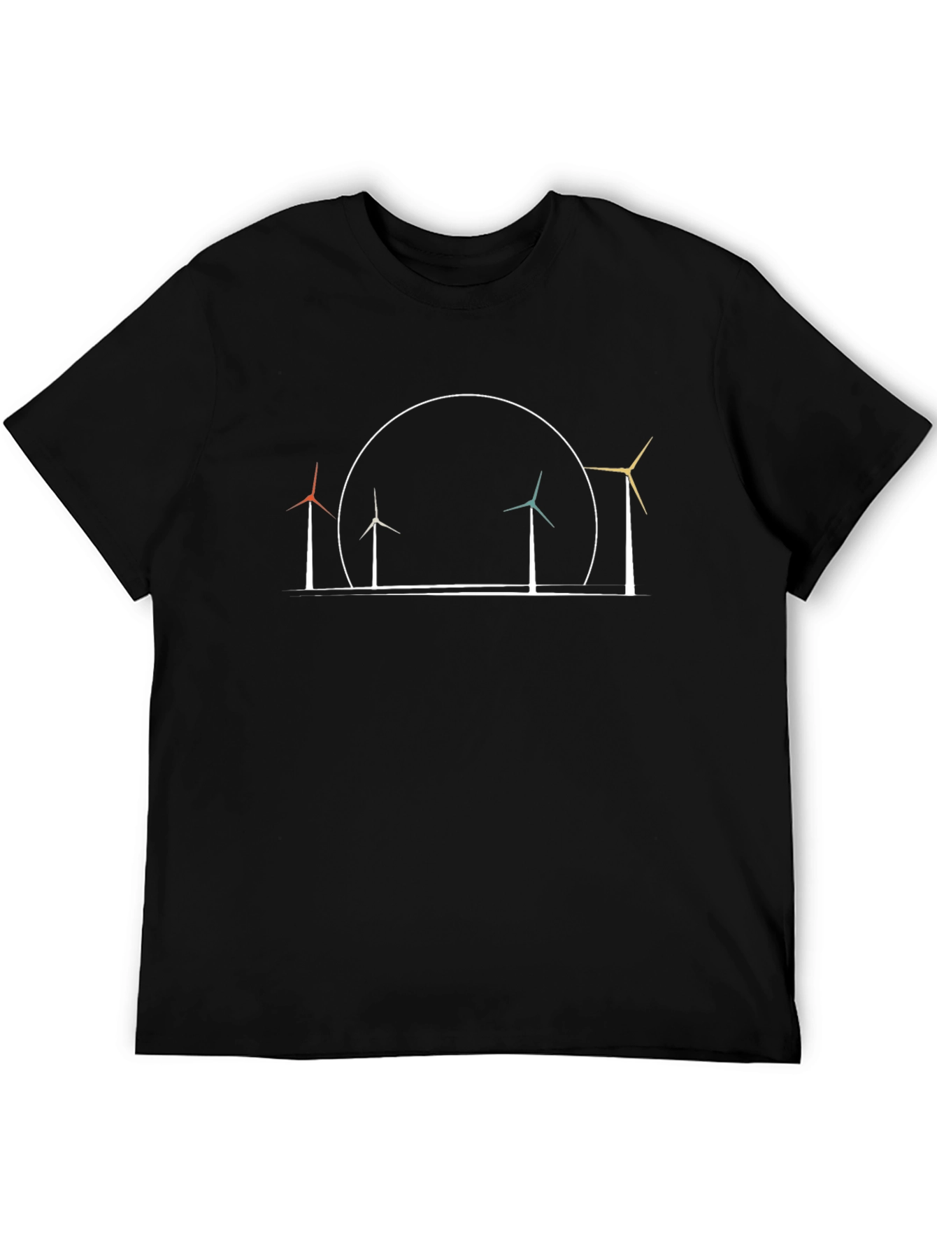 Wind Turbine Graphic Tee - Eco Friendly Design