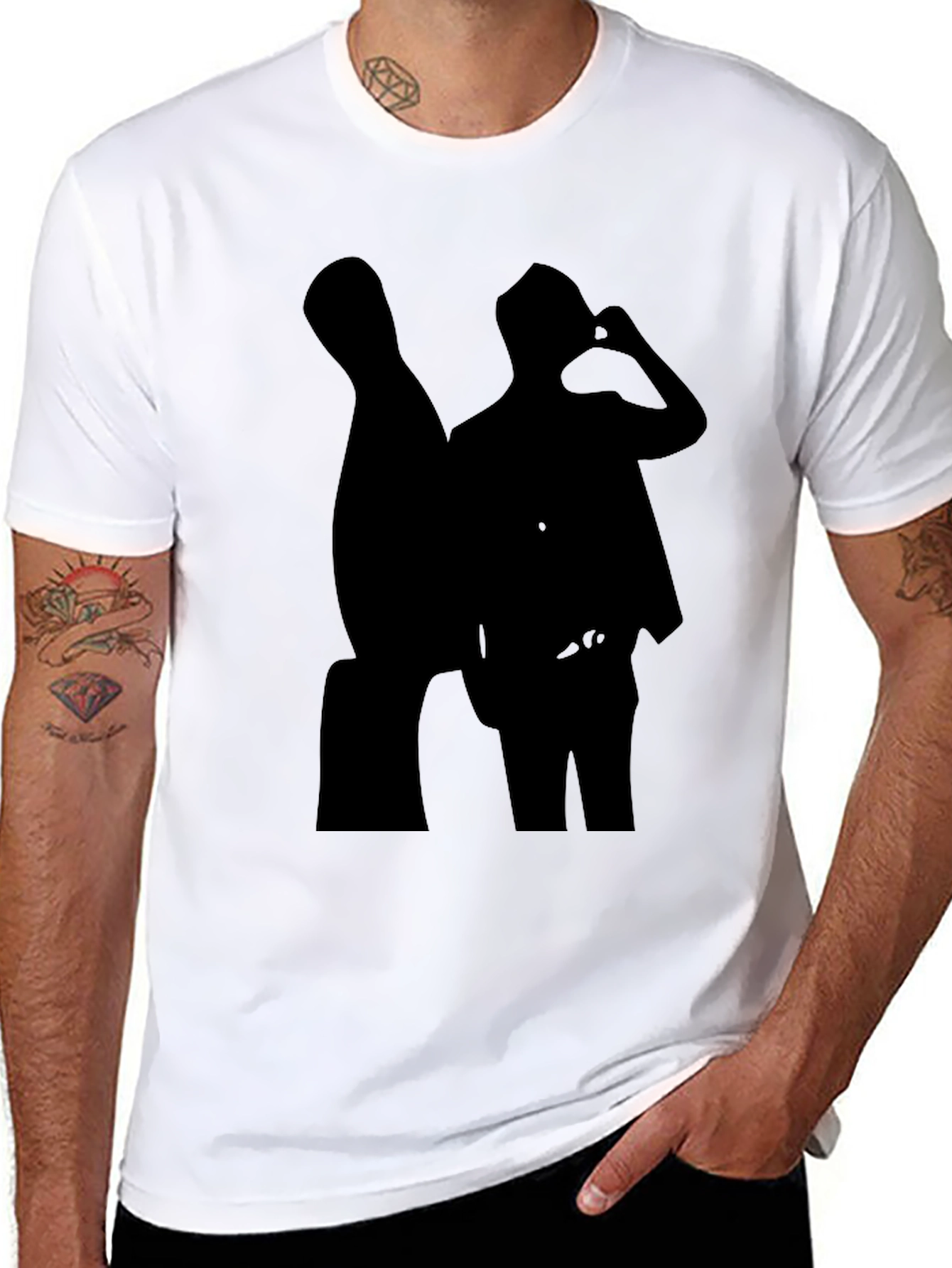 Silhouette Tee: Cool Black Graphic T-Shirt