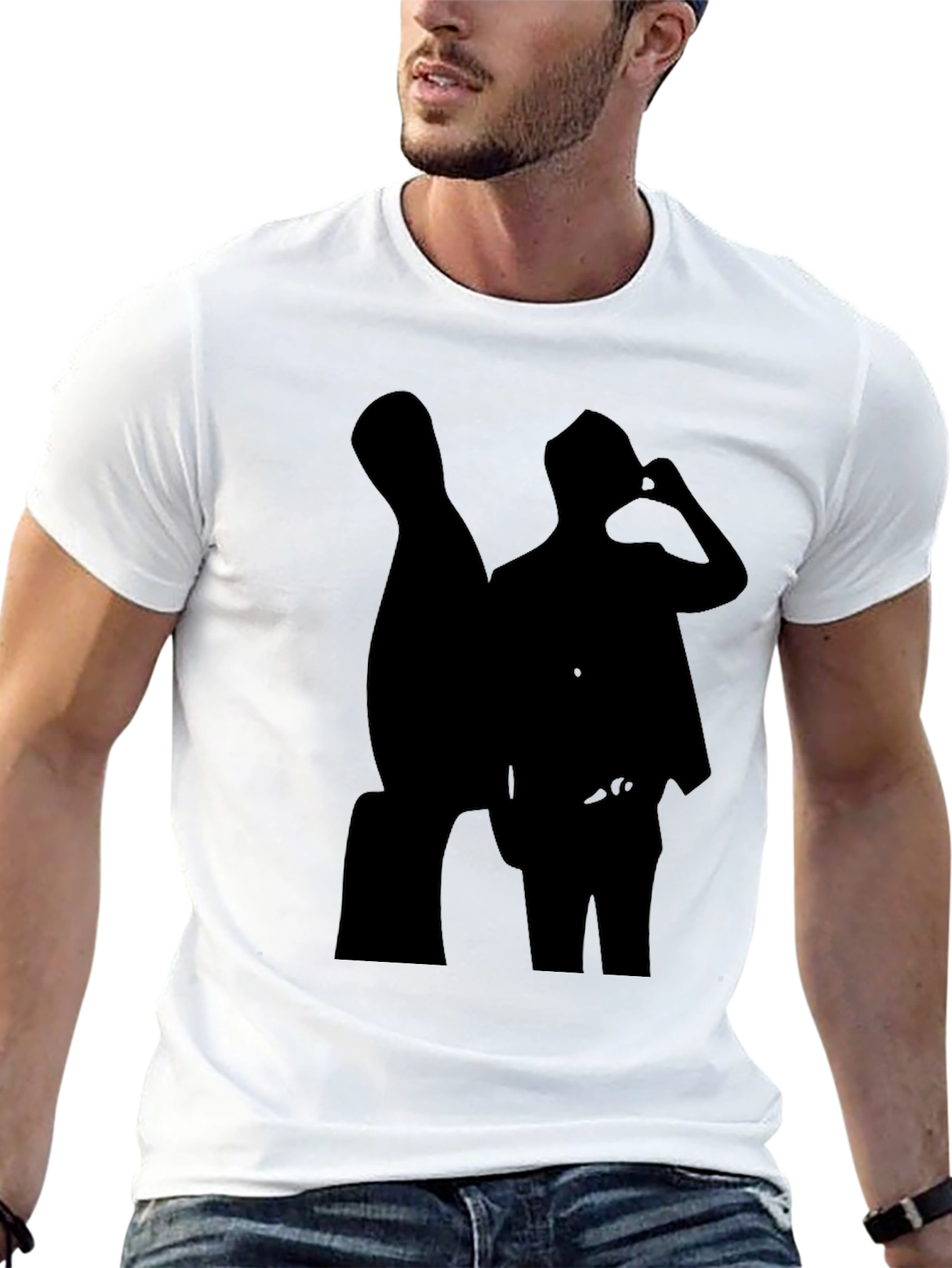 Silhouette Tee: Cool Black Graphic T-Shirt