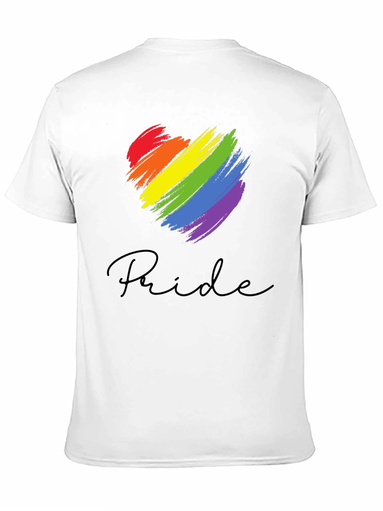 Pride Heart Graphic Black T-Shirt