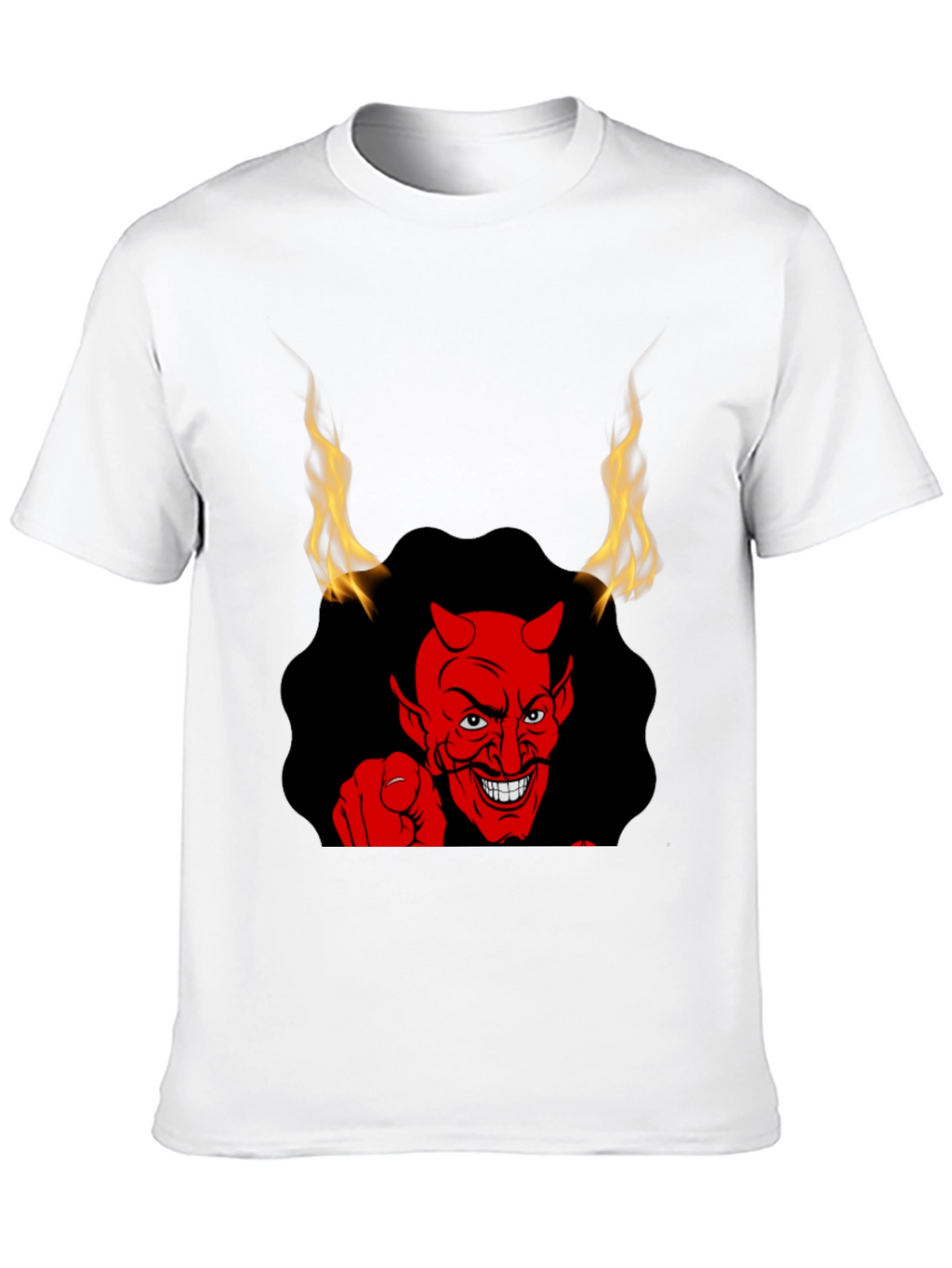 Fiery Devil Graphic Tee - Mens Black T-Shirt