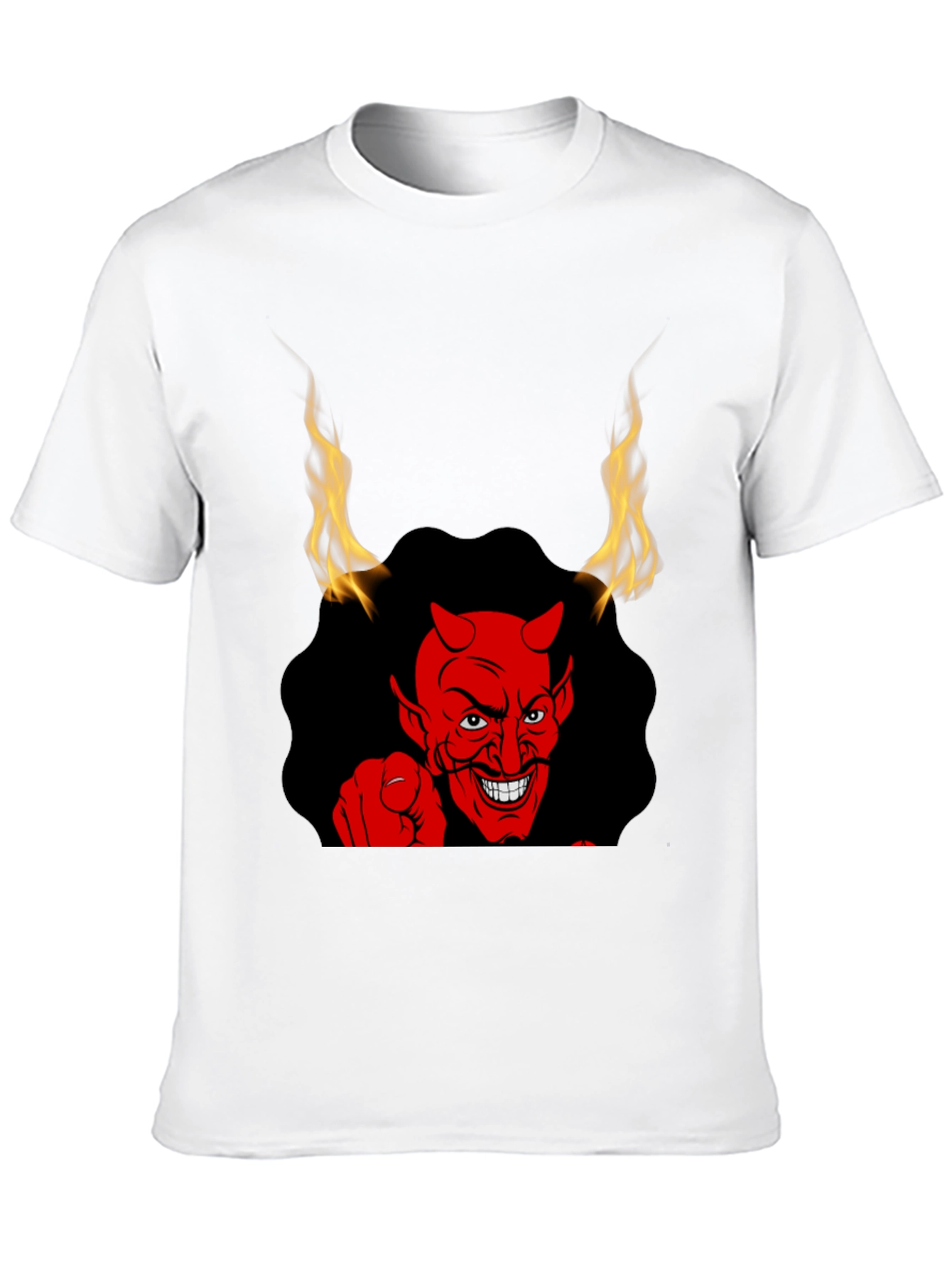 Fiery Devil Graphic Tee - Mens Black T-Shirt
