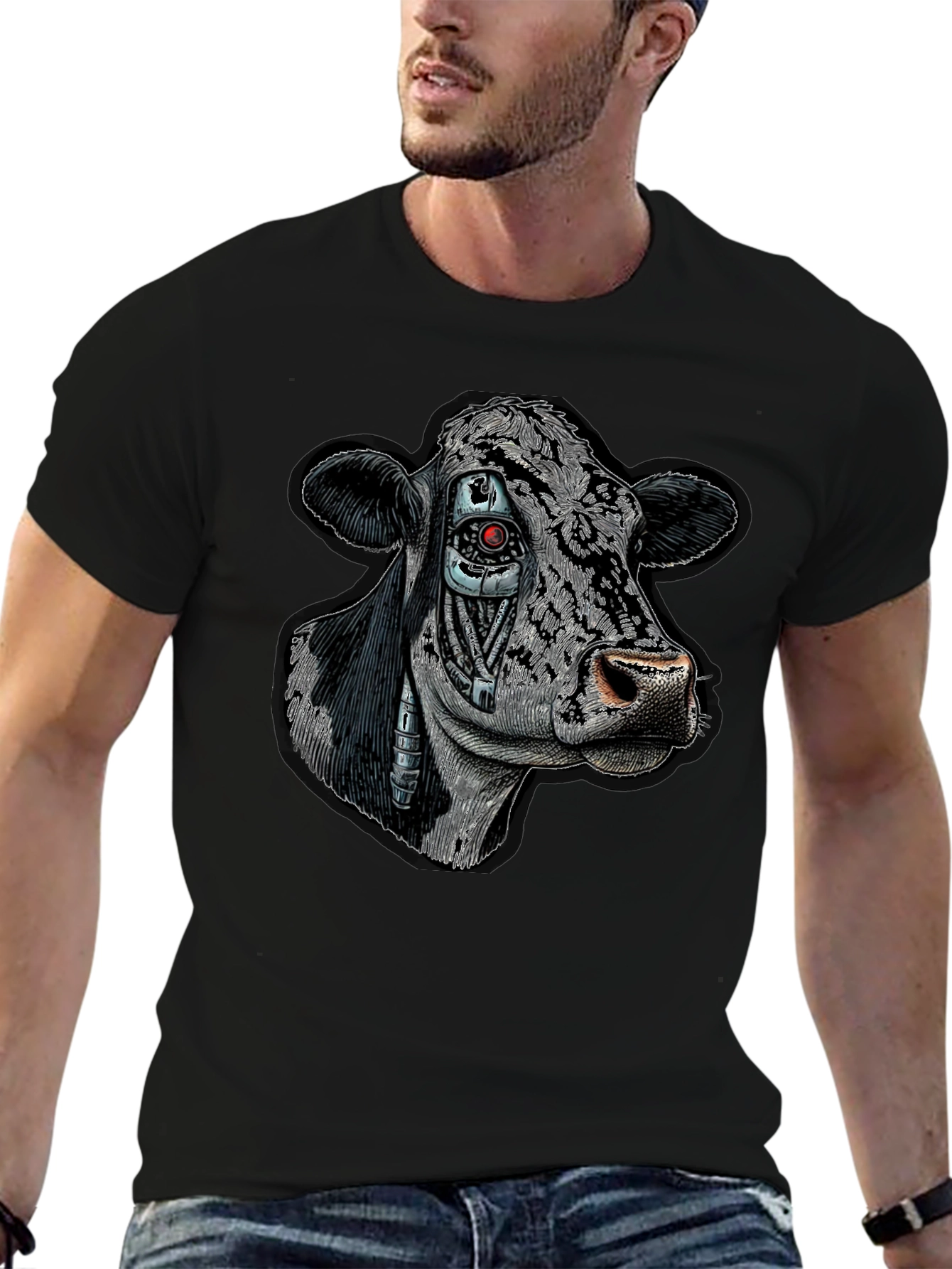 Cyber Cow Graphic T-Shirt