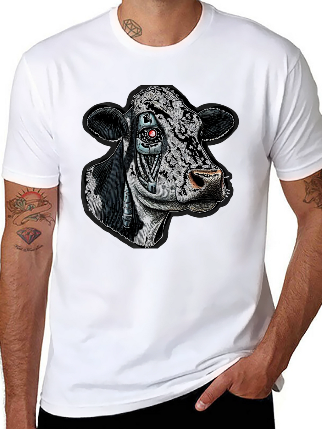 Cyber Cow Graphic T-Shirt