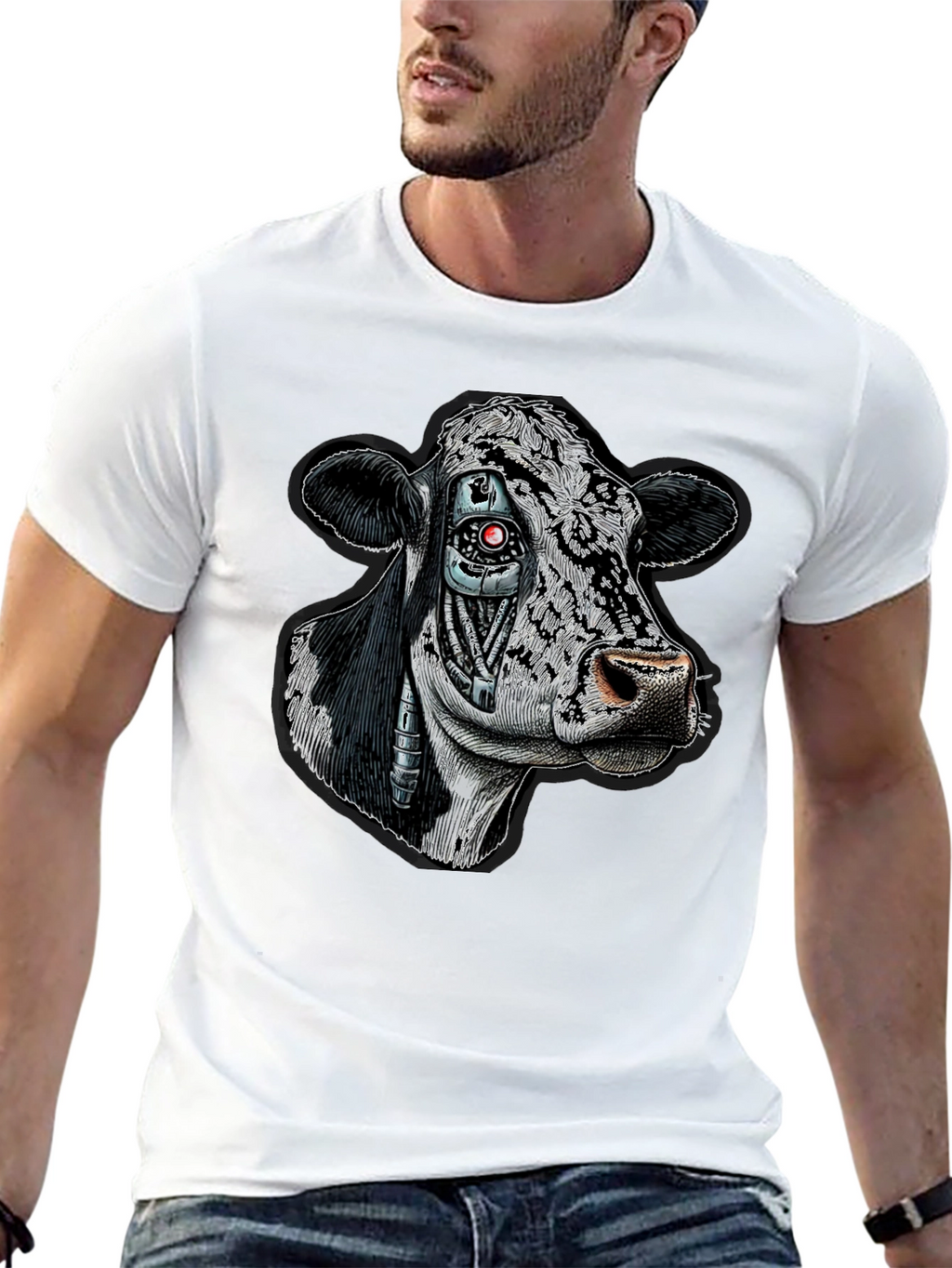 Cyber Cow Graphic T-Shirt
