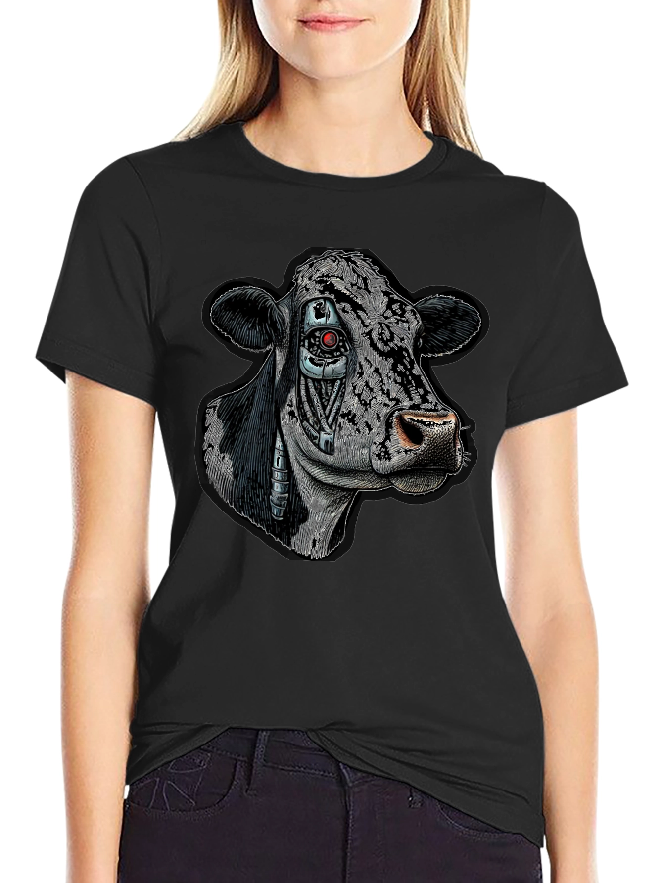 Cyber Cow Graphic T-Shirt