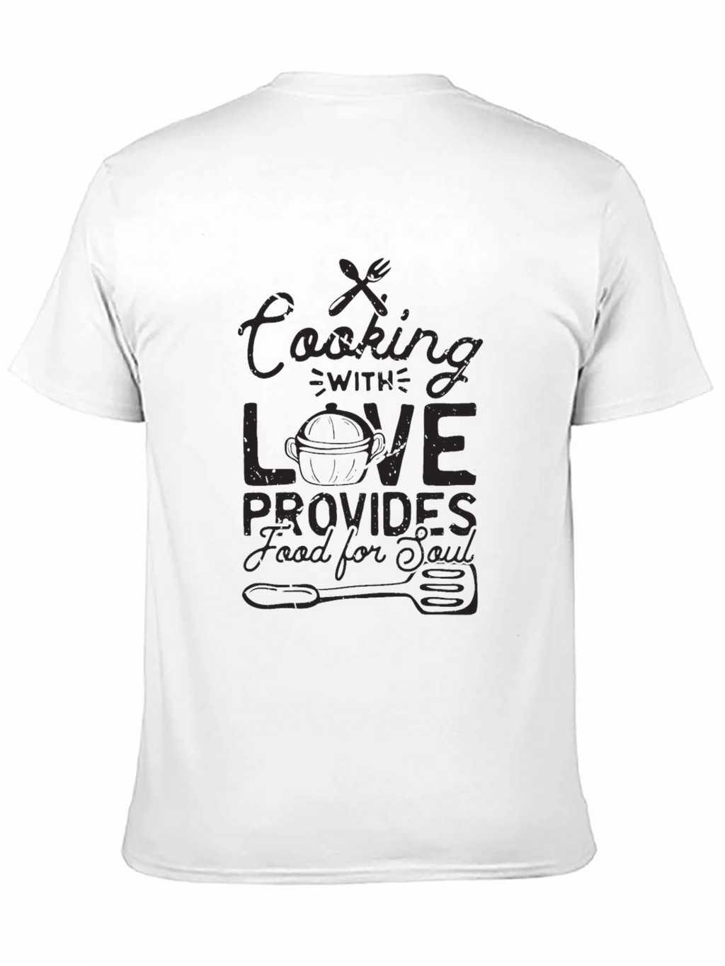 Cooking with Love Black Graphic T-Shirt