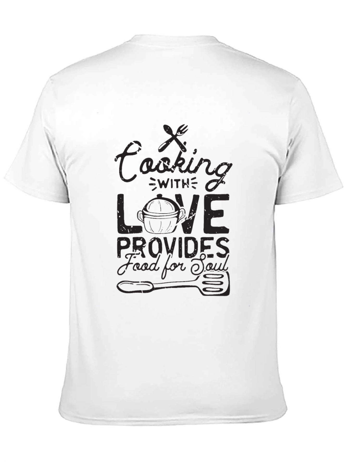 Cooking with Love Black Graphic T-Shirt