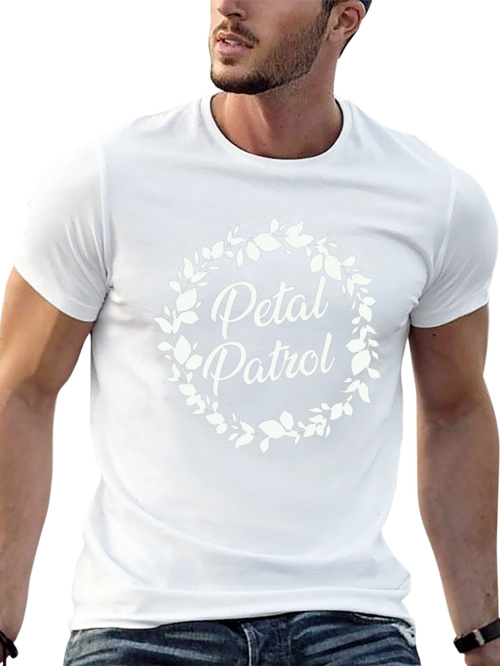 Petal Patrol Floral Wreath Graphic Tee