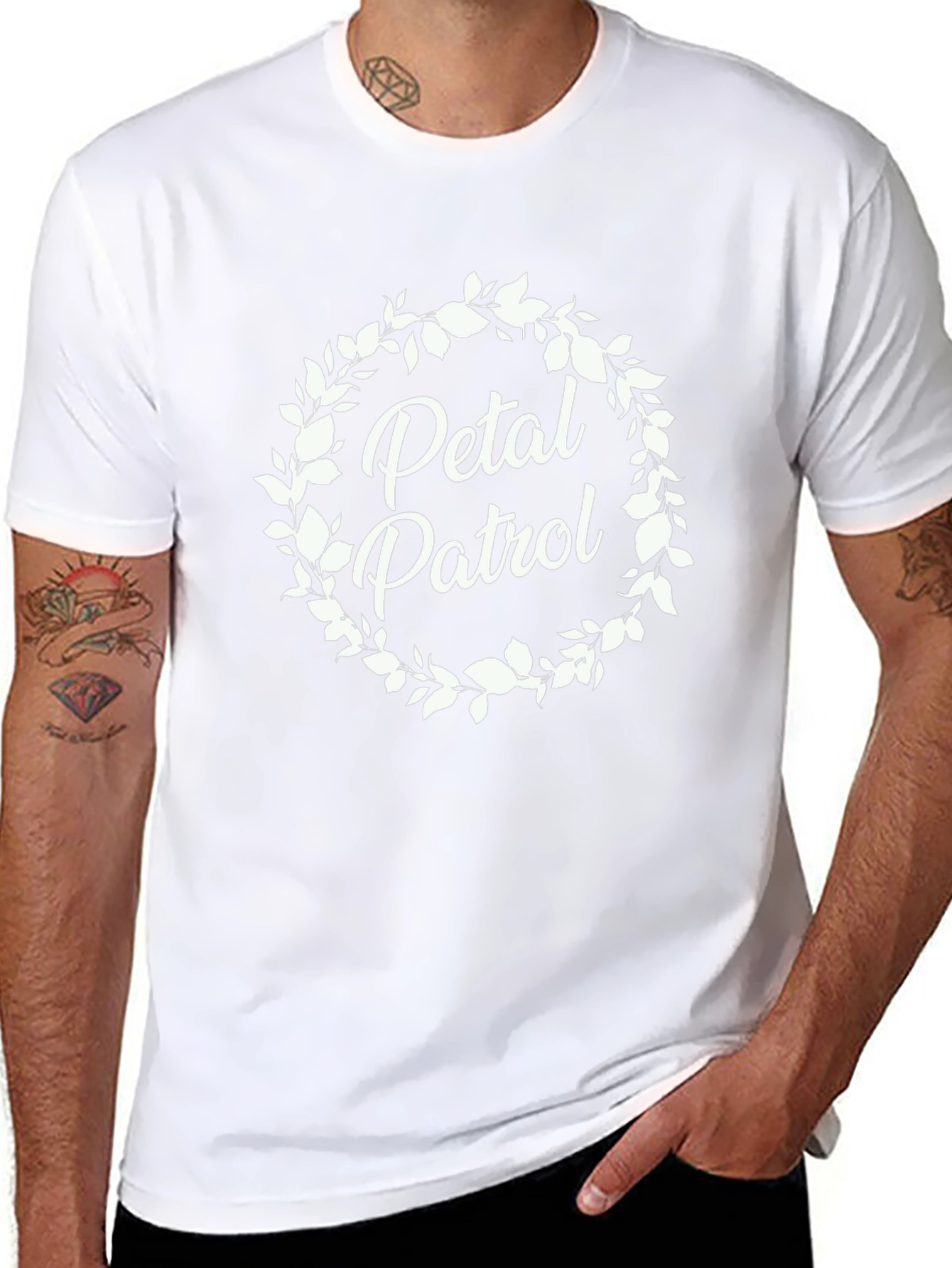 Petal Patrol Floral Wreath Graphic Tee