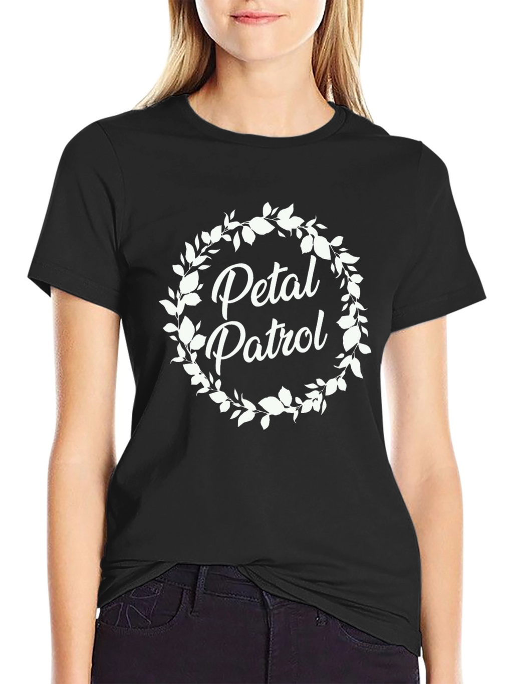 Petal Patrol Floral Wreath Graphic Tee