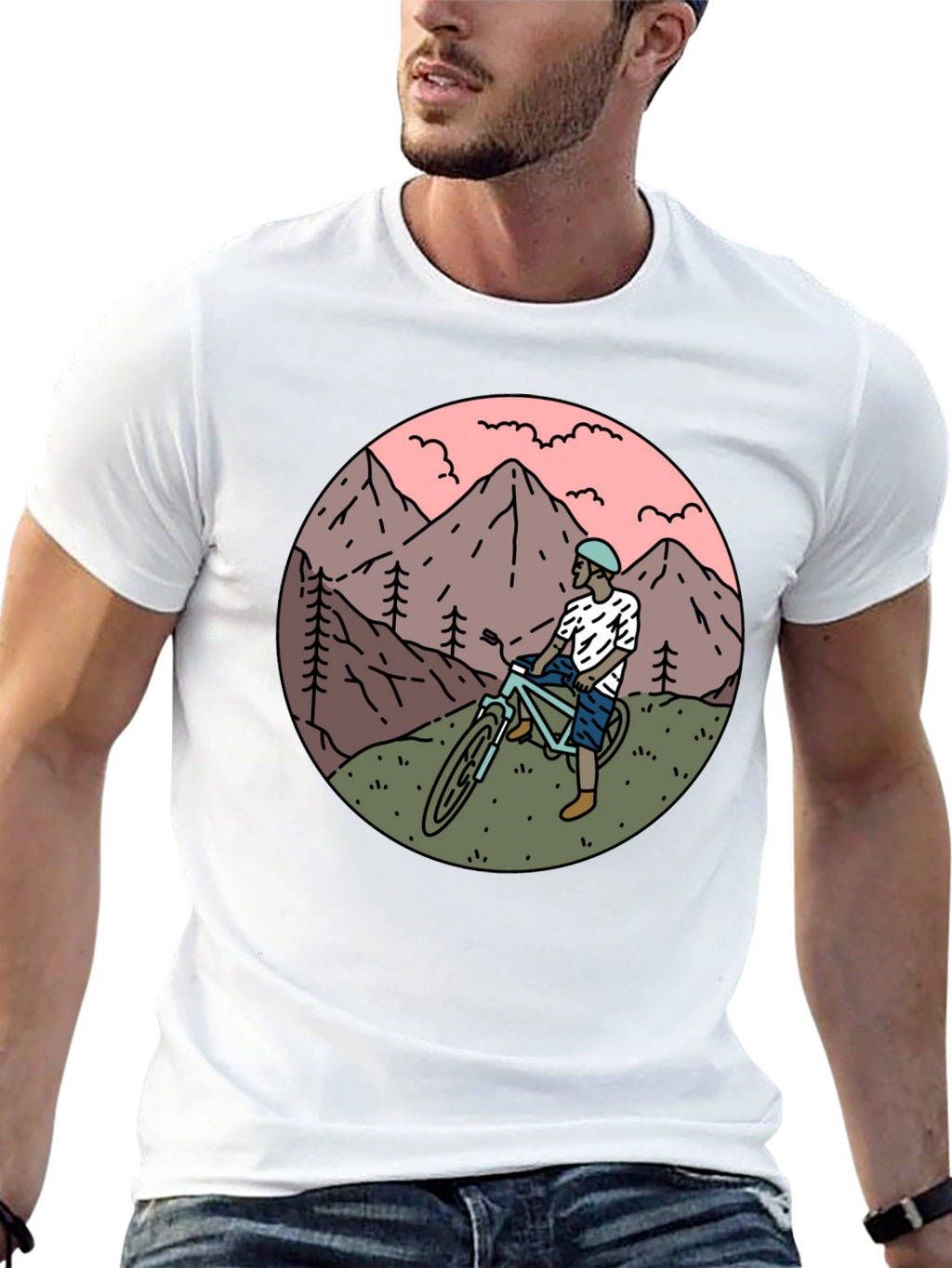 Mountain Biker Graphic Tee - Adventure Ready!