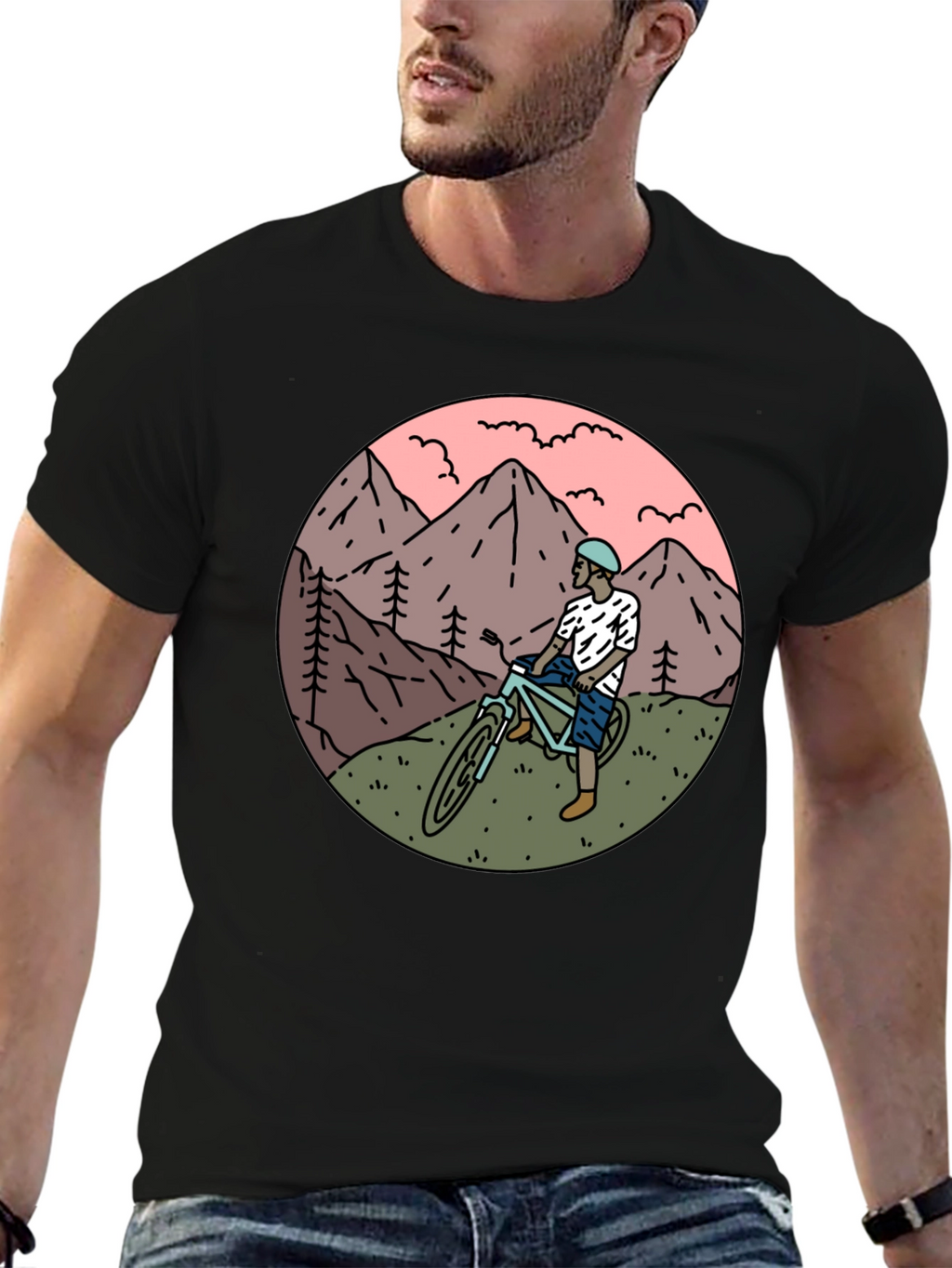 Mountain Biker Graphic Tee - Adventure Ready!