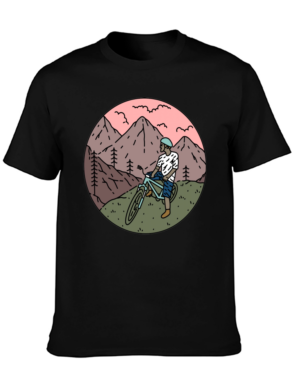 Mountain Biker Graphic Tee - Adventure Ready!