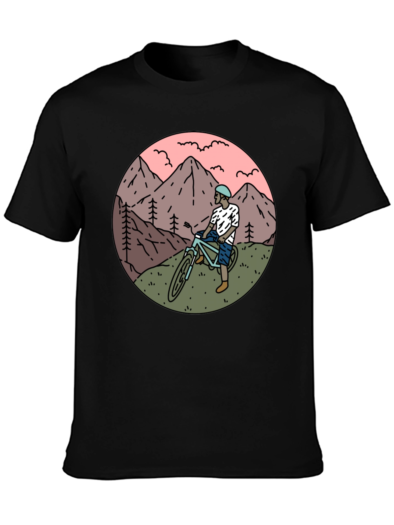 Mountain Biker Graphic Tee - Adventure Ready!