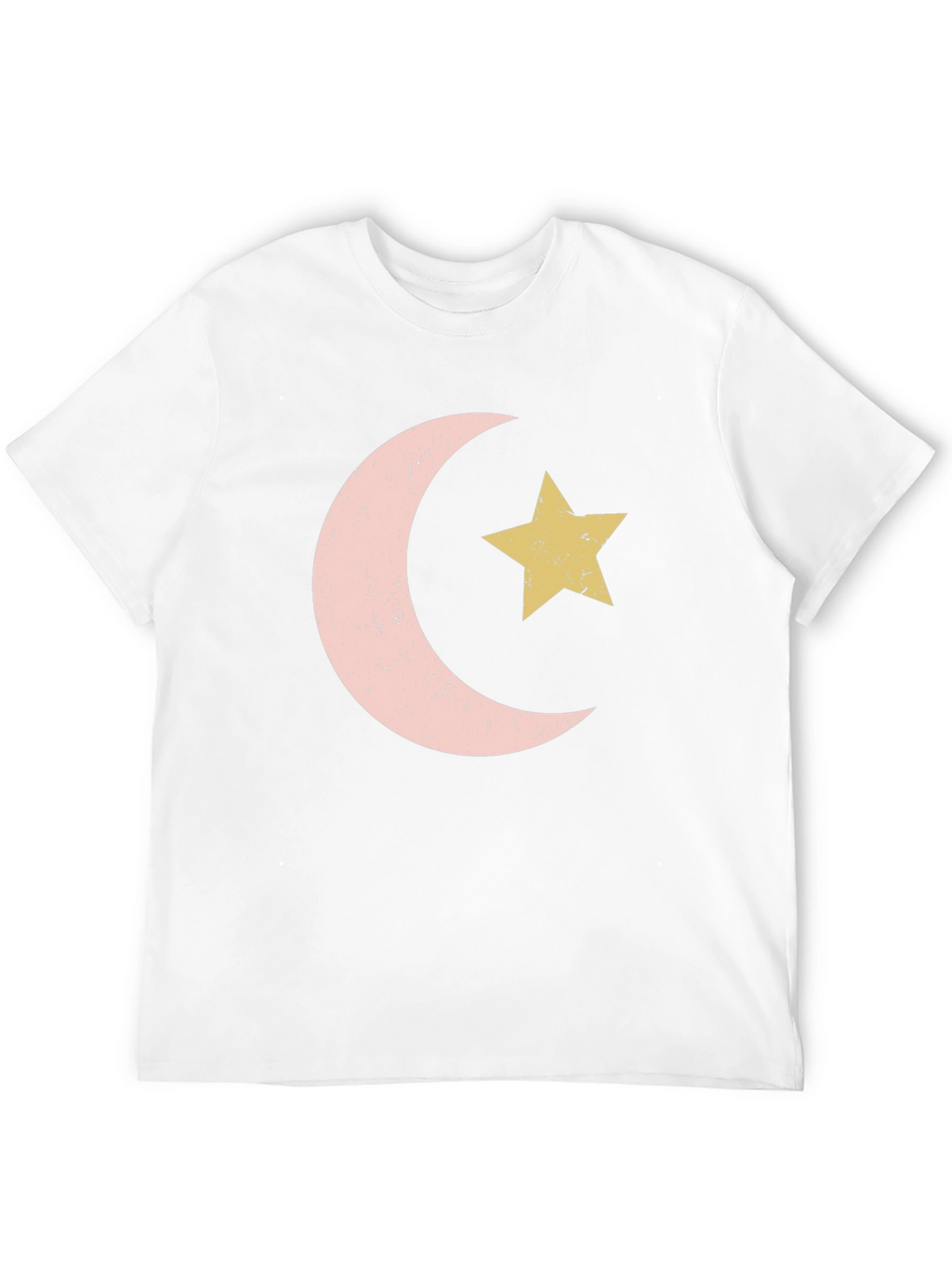 Crescent Moon and Star Graphic Tee - Black
