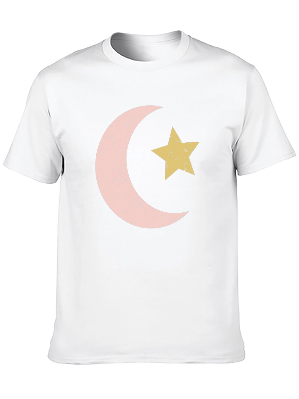 Crescent Moon and Star Graphic Tee - Black