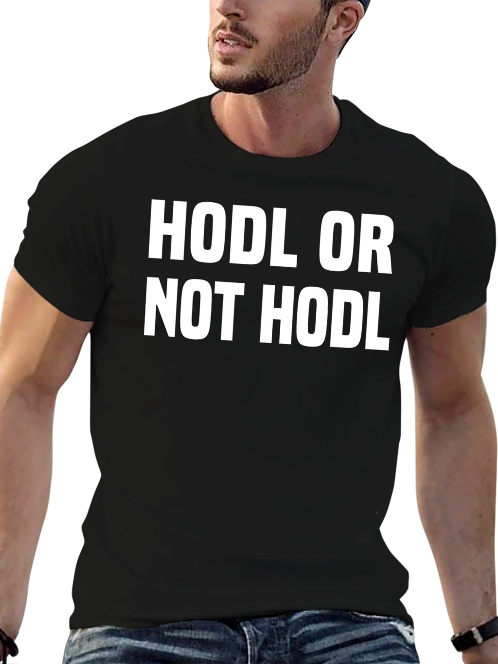 HODL or NOT HODL Black Crypto T-Shirt
