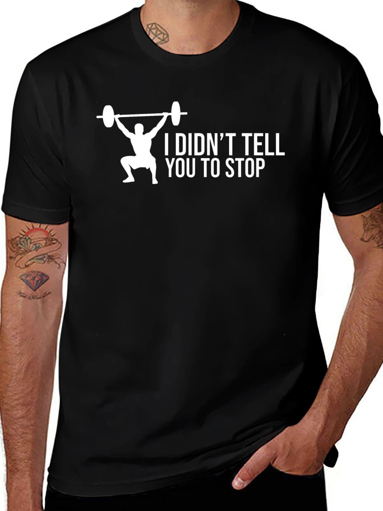 Weightlifting Workout T-Shirt - Dont Stop!