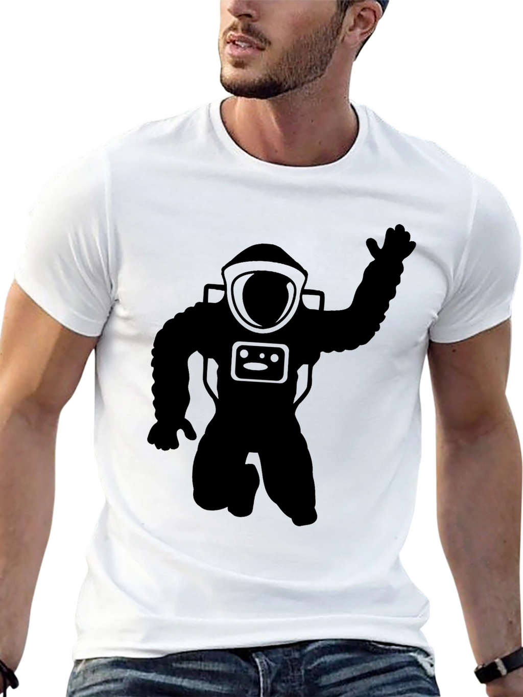 Astronaut Graphic Black T-Shirt
