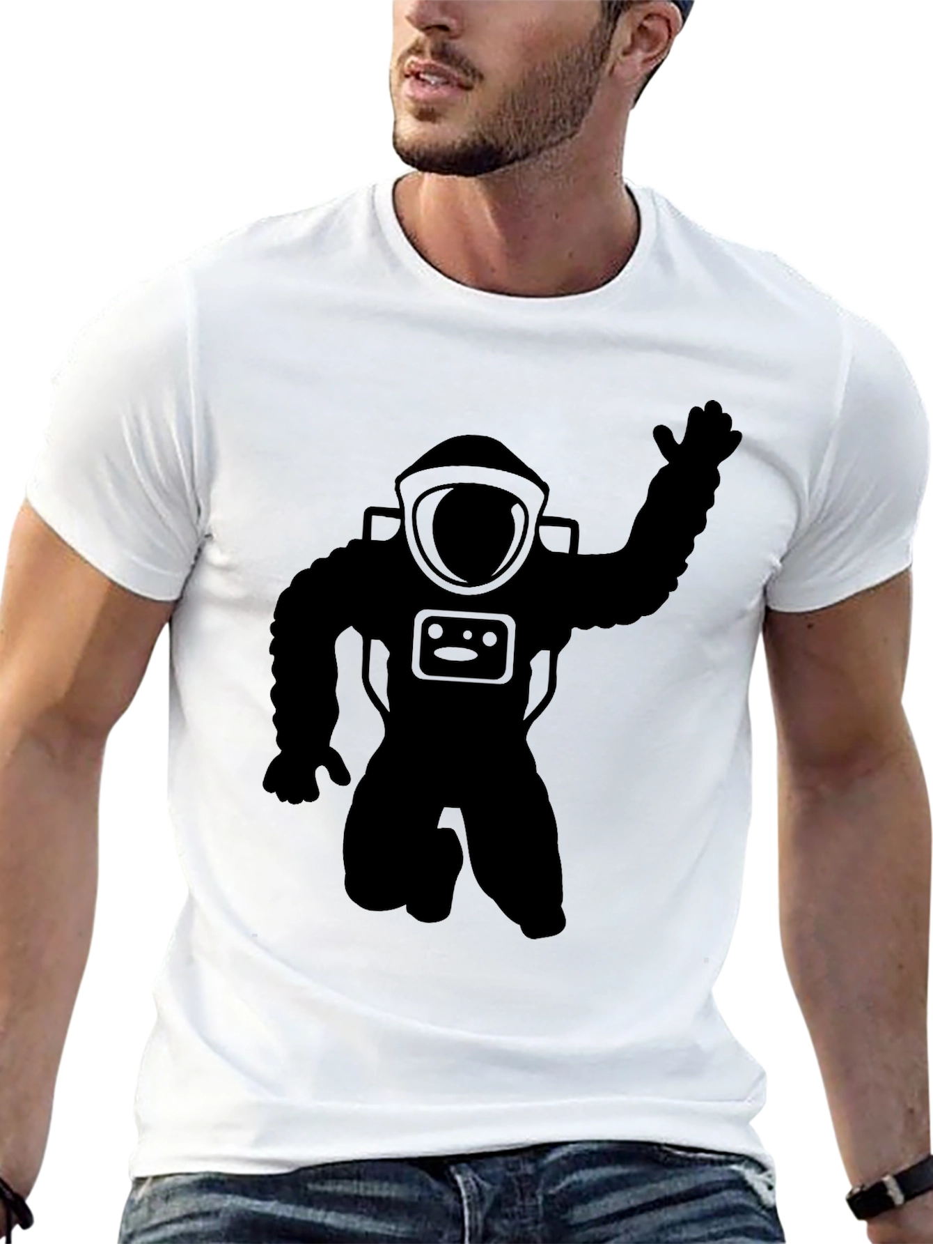 Astronaut Graphic Black T-Shirt