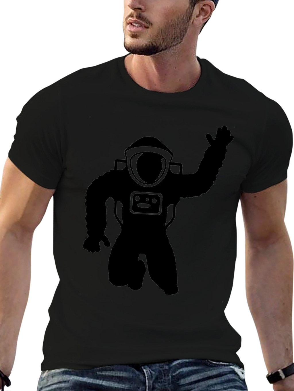 Astronaut Graphic Black T-Shirt