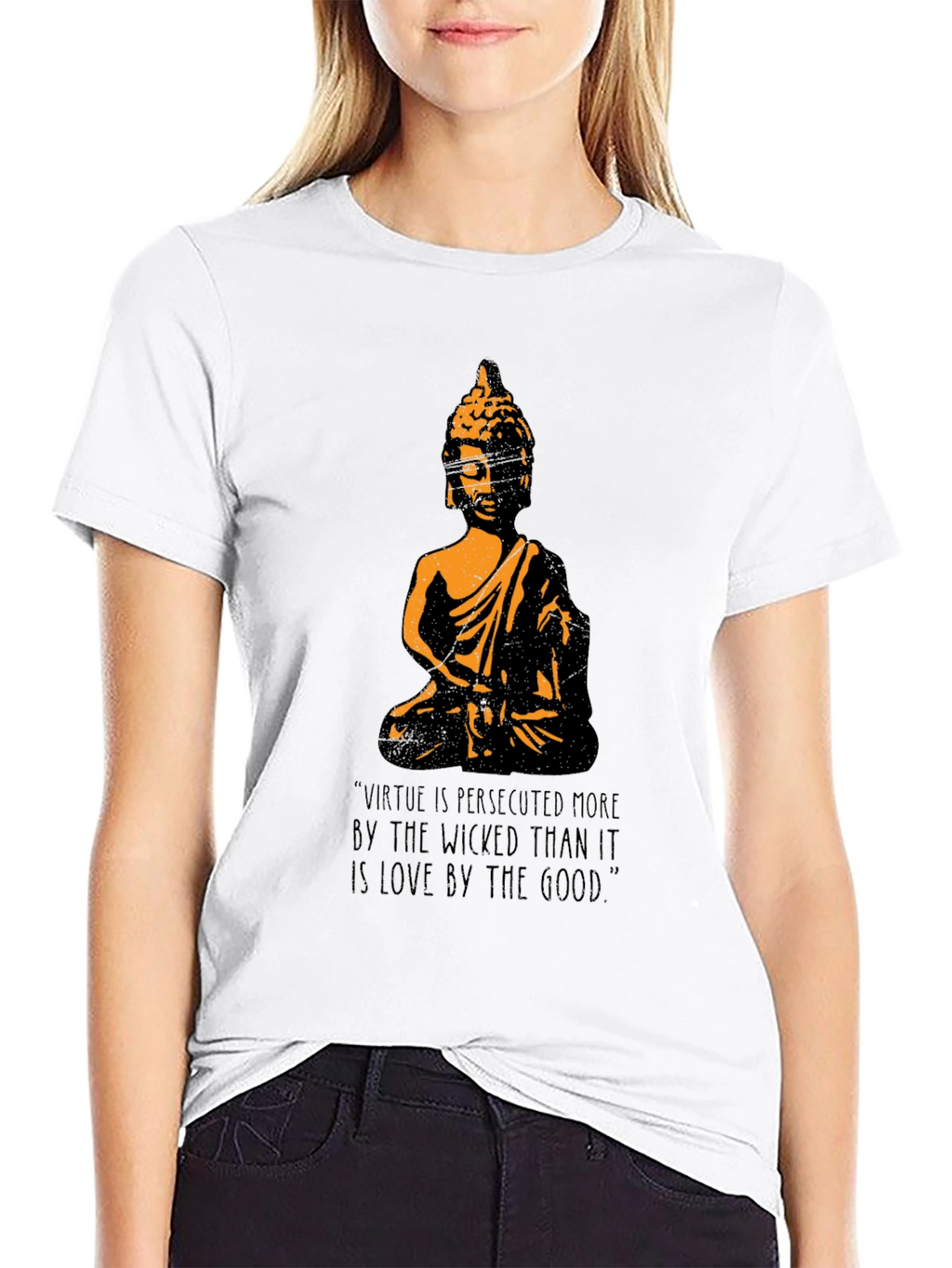 Buddha Graphic T-Shirt - Virtue Quote Tee