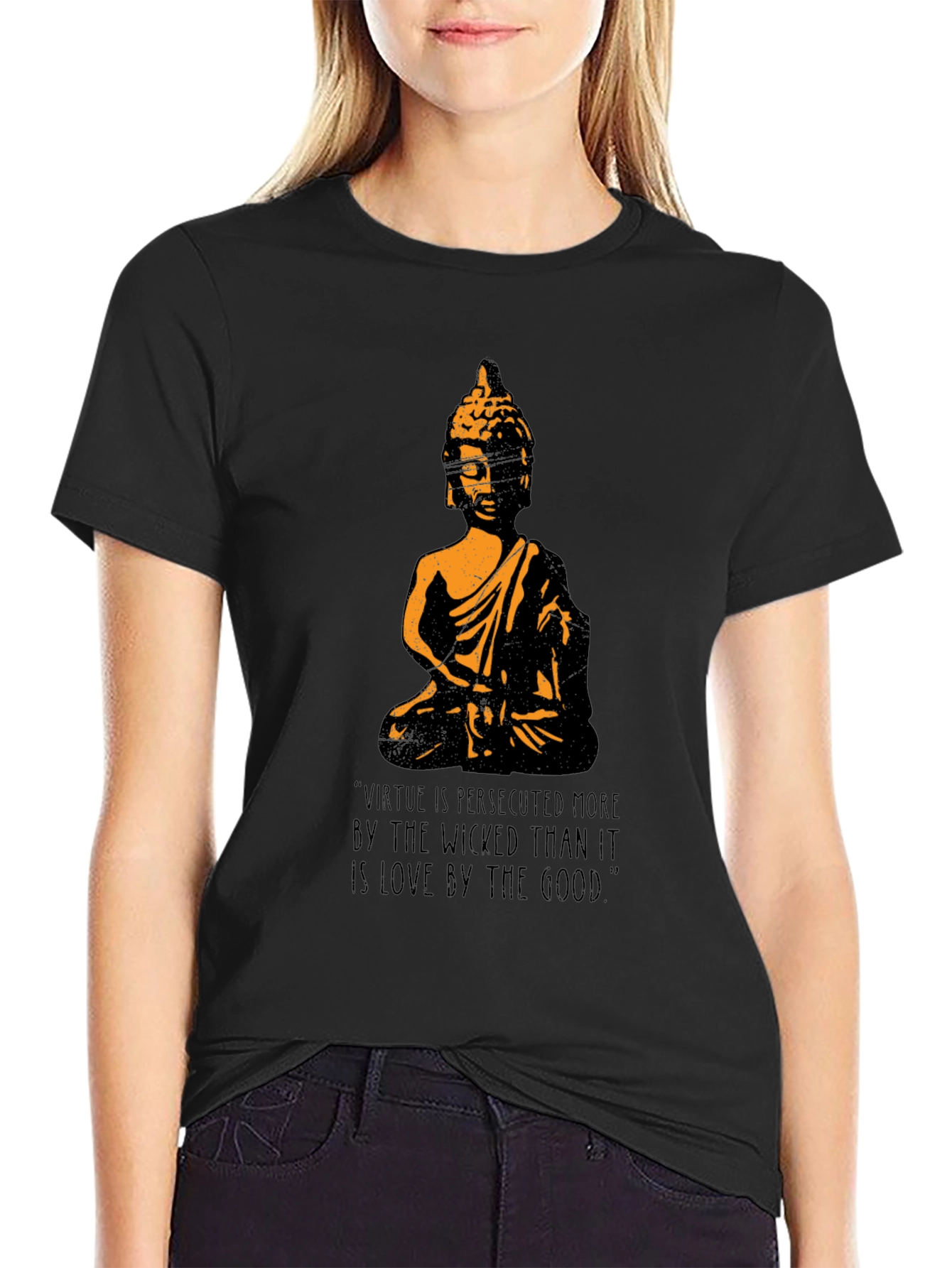Buddha Graphic T-Shirt - Virtue Quote Tee