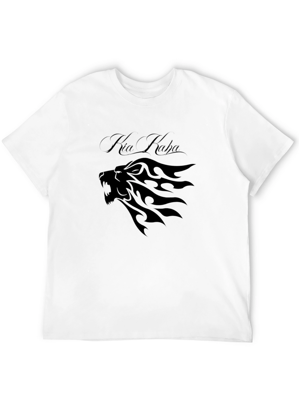 Kia Kaha Lion Graphic Black T-Shirt