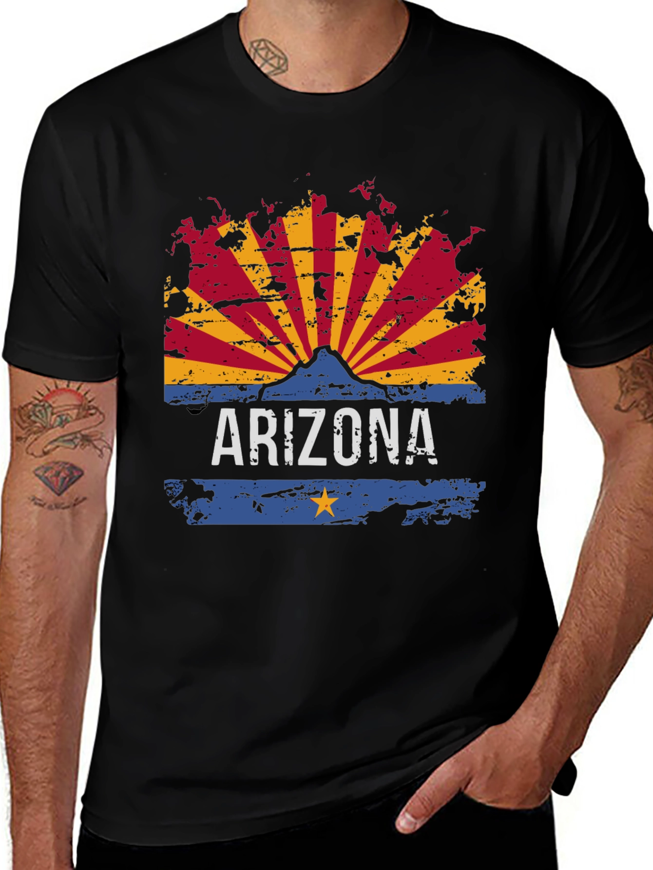 Arizona Flag Graphic T-Shirt - Vintage Style