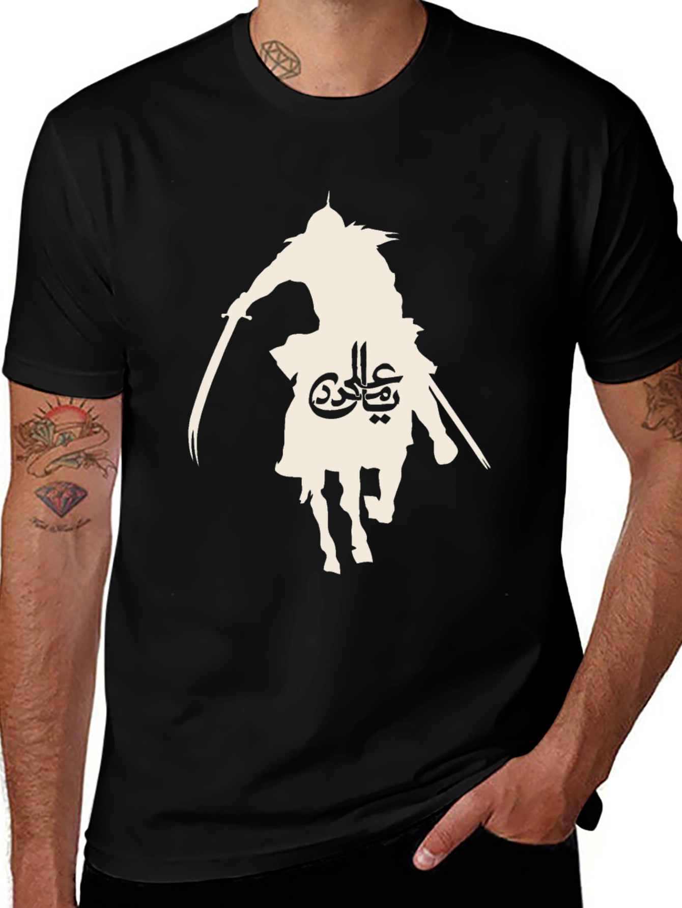 Warrior Silhouette Black T-Shirt