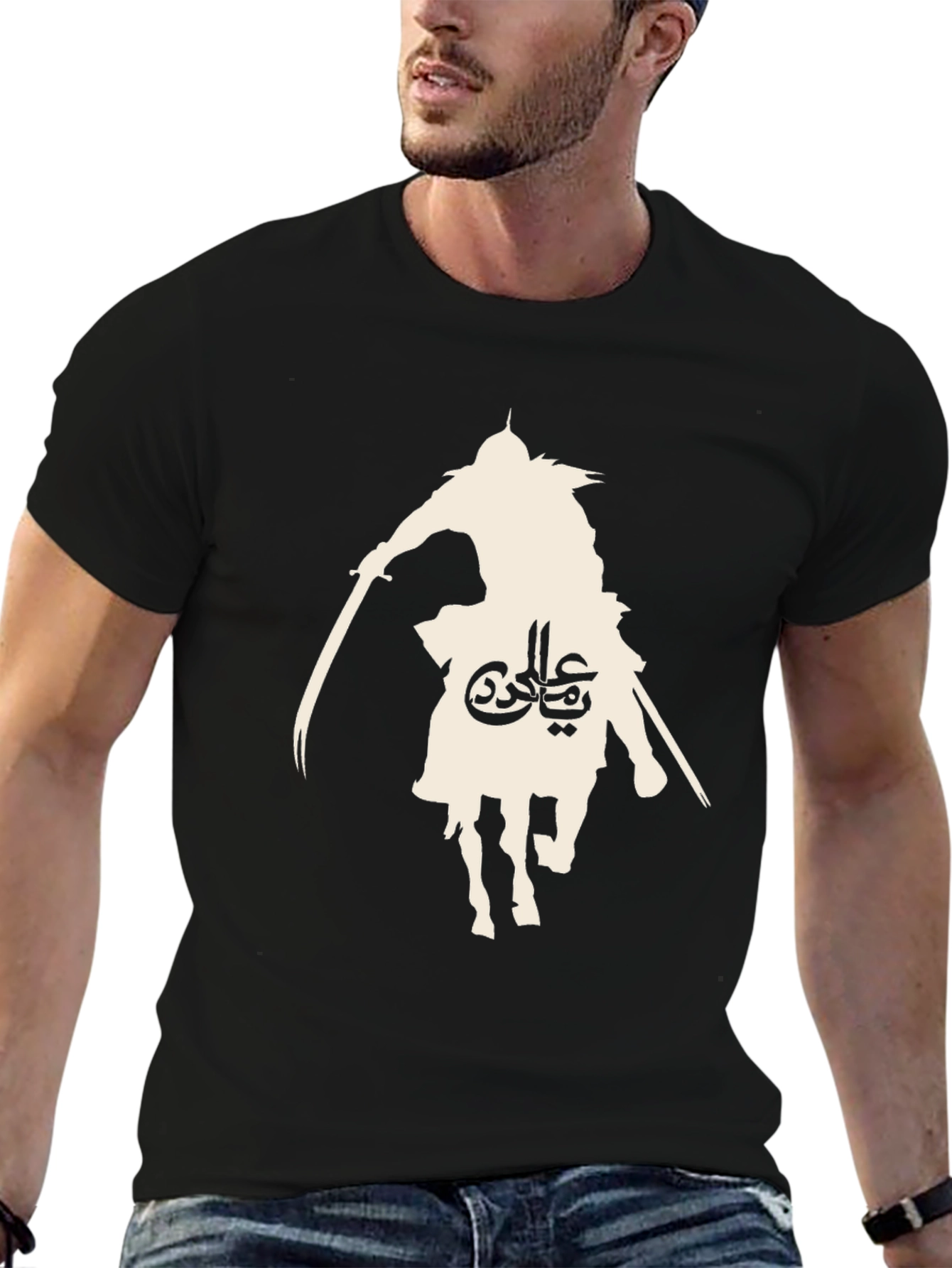 Warrior Silhouette Black T-Shirt