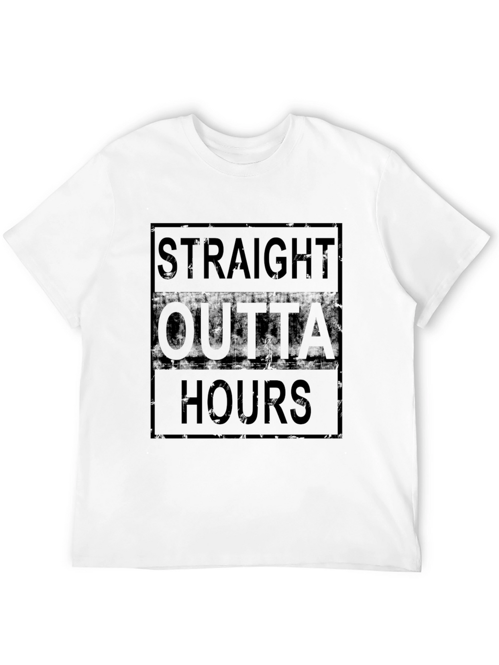 Straight Outta Hours Black Graphic Tee
