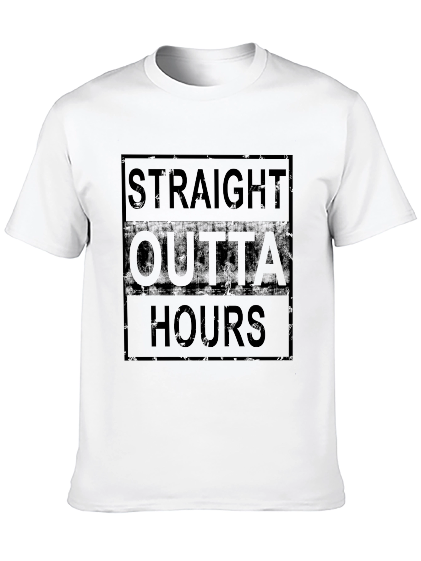 Straight Outta Hours Black Graphic Tee