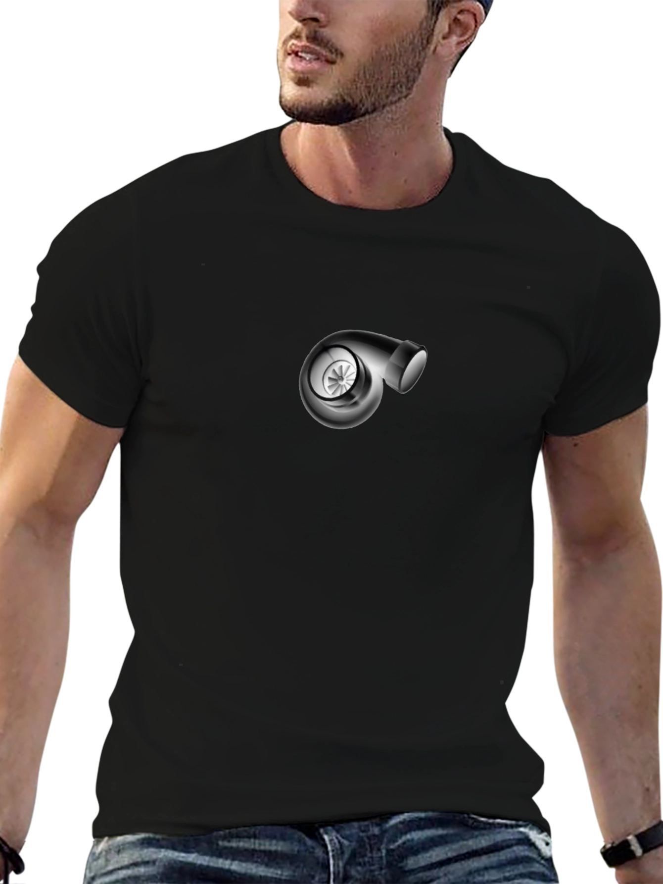 Turbo Graphic T-Shirt - Black Cotton Tee