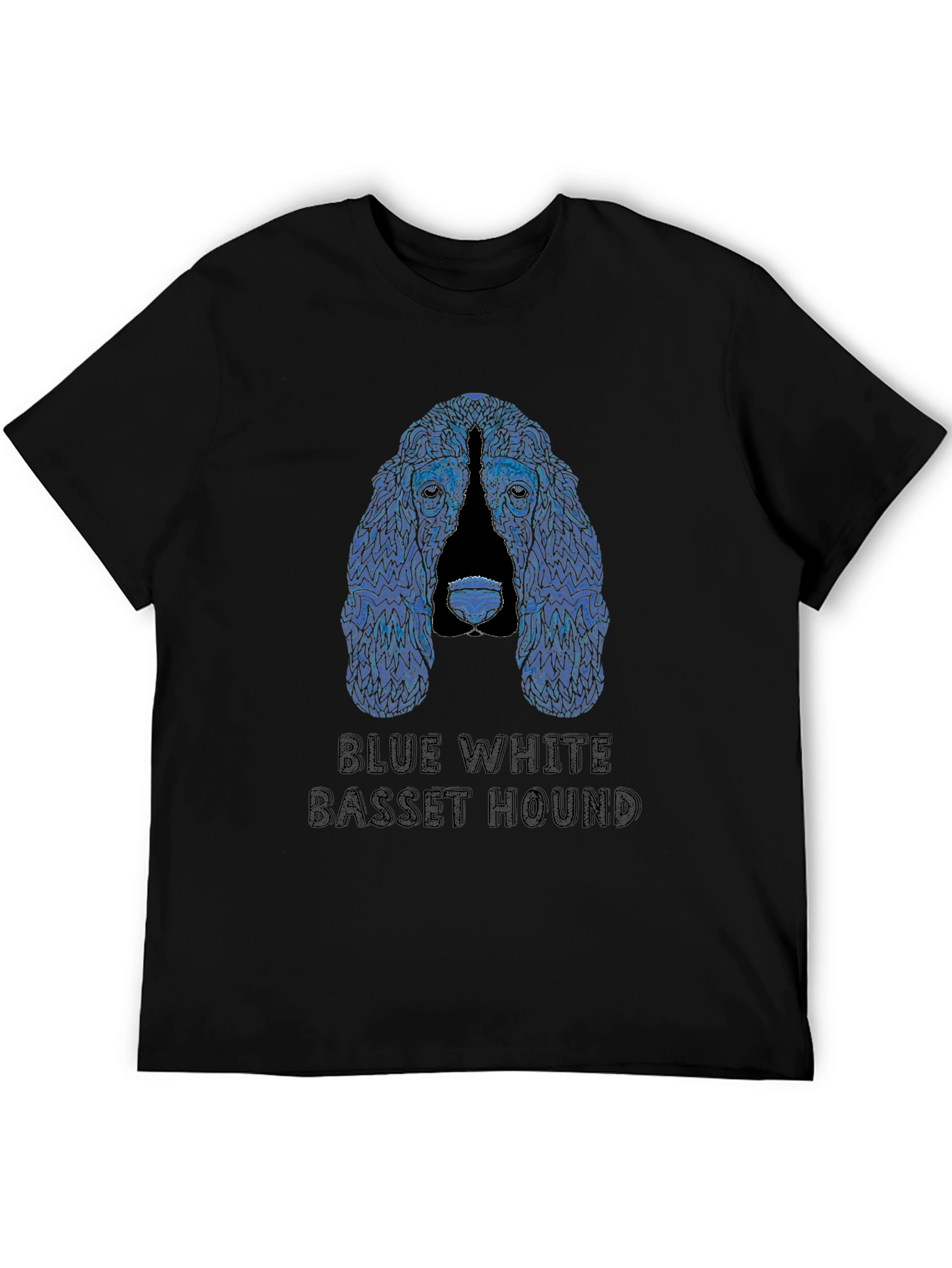 Blue White Basset Hound T-Shirt