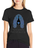 Blue White Basset Hound T-Shirt