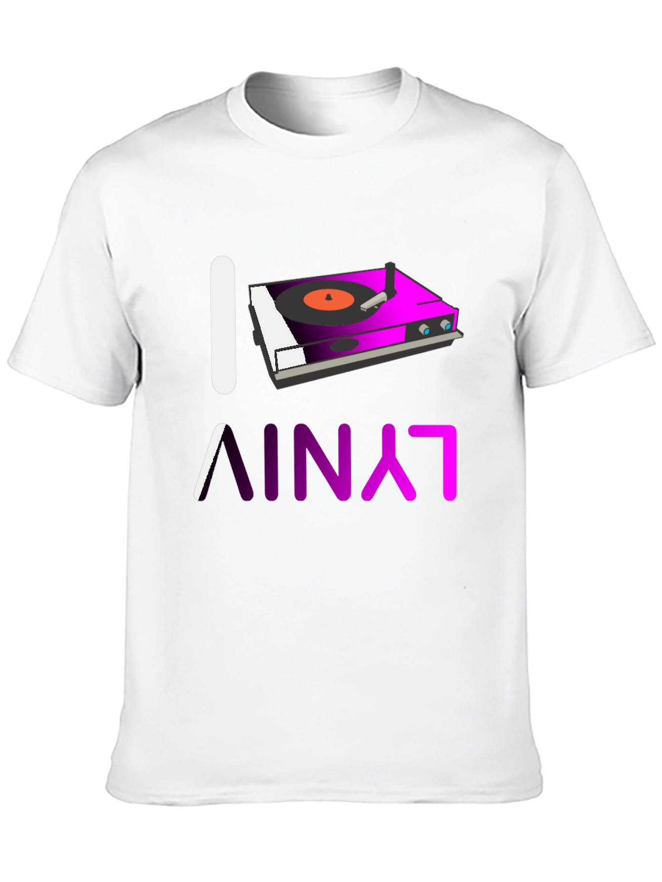 I Love Vinyl Turntable Graphic T-Shirt