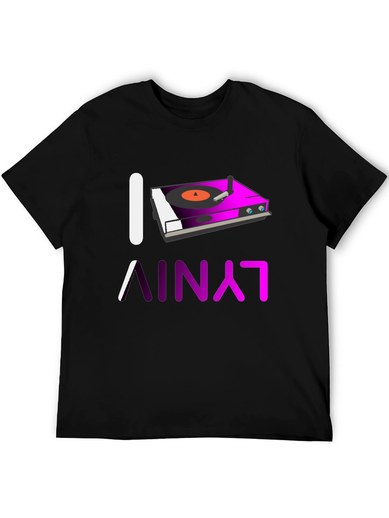 I Love Vinyl Turntable Graphic T-Shirt