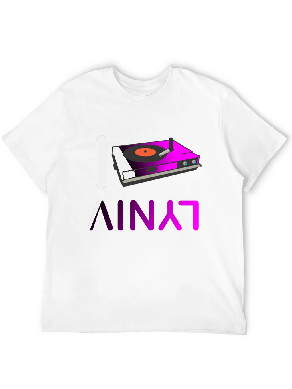 I Love Vinyl Turntable Graphic T-Shirt