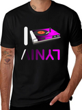 I Love Vinyl Turntable Graphic T-Shirt